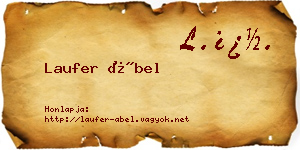 Laufer Ábel névjegykártya